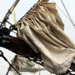 Bugspriet mit Segeltuch - Hanse Sail, Lampionfahrt, Feuerwerk, Warnow Star, Markgrafenheide, Schnatermann